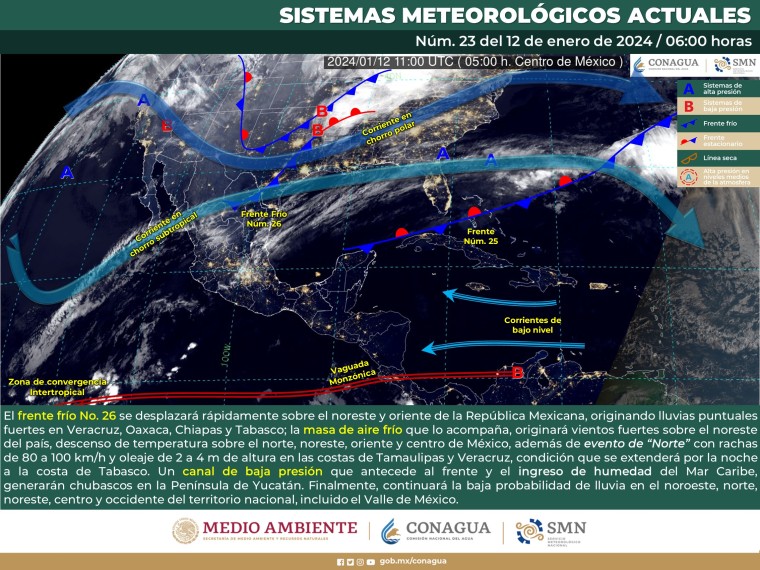 Frente Fr O Provocar Lluvias Fuertes Y Evento De Norte Smn