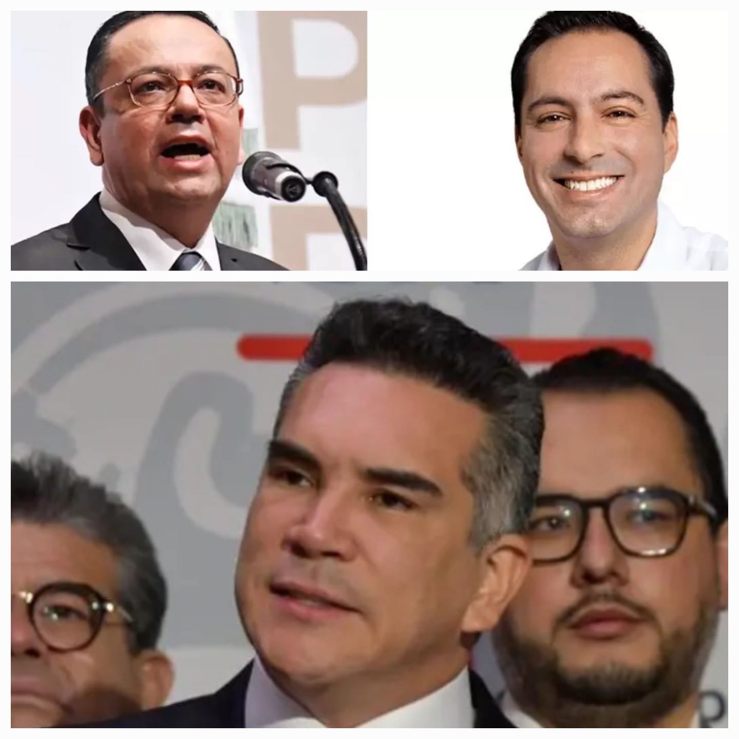 Mauricio Vila, Germán Martínez y Alejandro Moreno, se bajan tras definirse método opositor