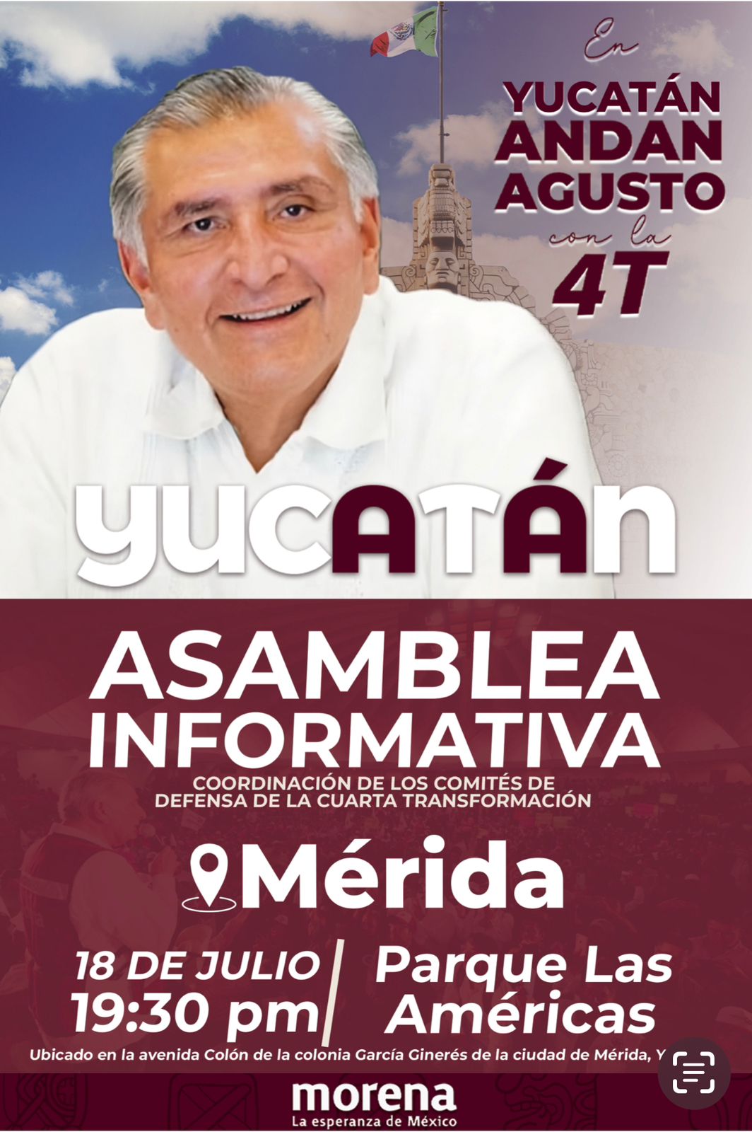 Agenda de Adán Augusto a Yucatán