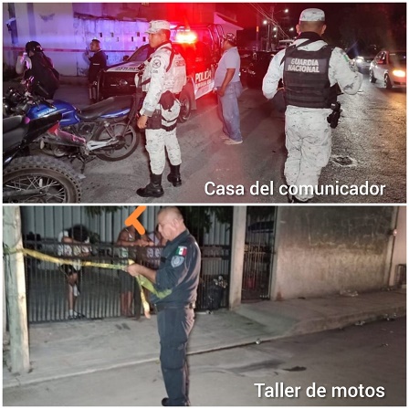 Ataque armado a una casa de un comunicador, en la Región 248 y rafaguean taller de motos Región 235.
