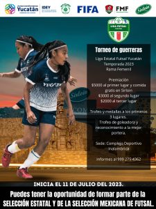 La actividad de la nueva liga de Futsal inicia con el "Torneo de Guerreras" categoría femenil.