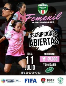 Liga Estatal de Futsal Yucatán comenza sus actividades martes el 11 de julio con categoría femenil