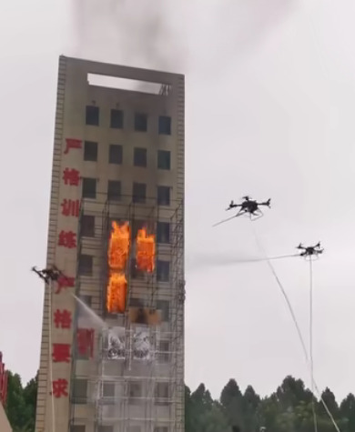 China crea drones bomberos