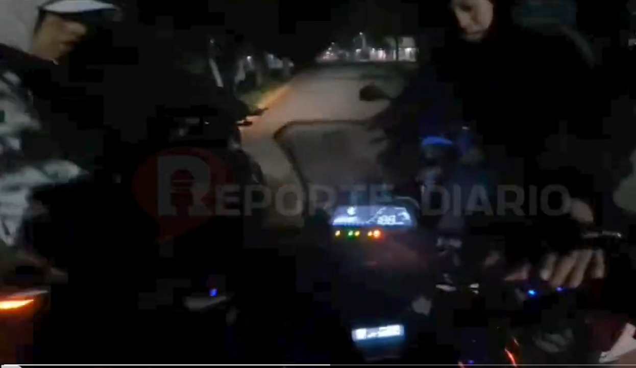 Motoladrones en Tultitlán son captados en video por la víctima al momento del atraco (Cortesía Reporte Diario)