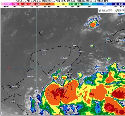 Clima de Quintana Roo hoy 15 de agosto del 2023