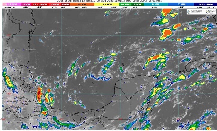 Clima de Quintana Roo hoy 24 de agosto del 2023