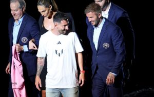 Messi y David Beckham 