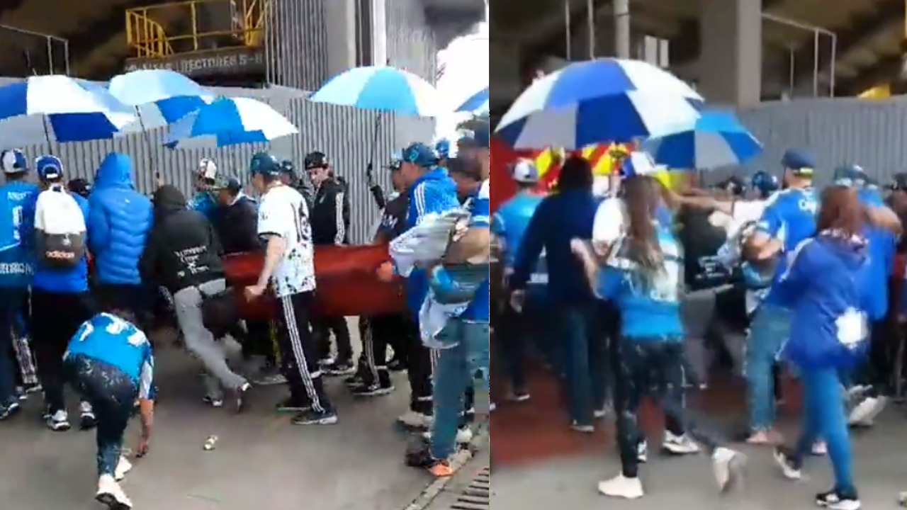Aficionados colombianos son suspendidos por meter a estadio un ataúd con muerto