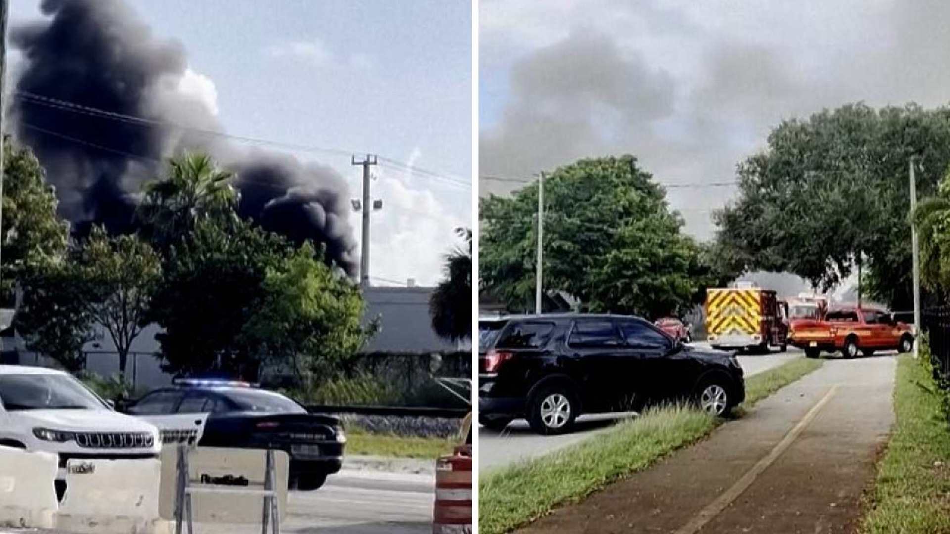 Cae helicóptero de bomberos en un departamento en Florida: el hecho fue captado en video