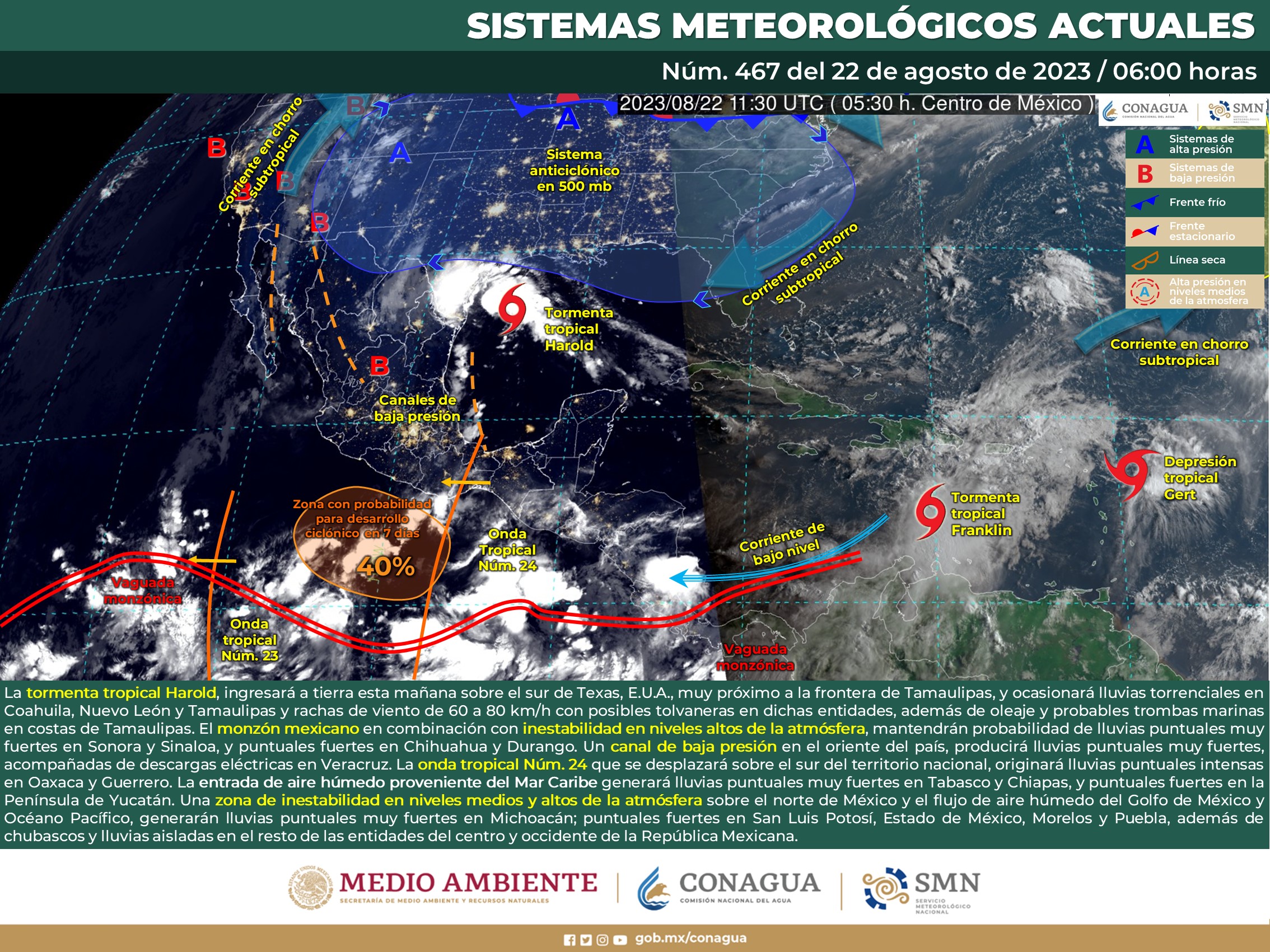 SMN prevé llevias torrenciales en Nuevo León, Tamaulipas y Coahuila