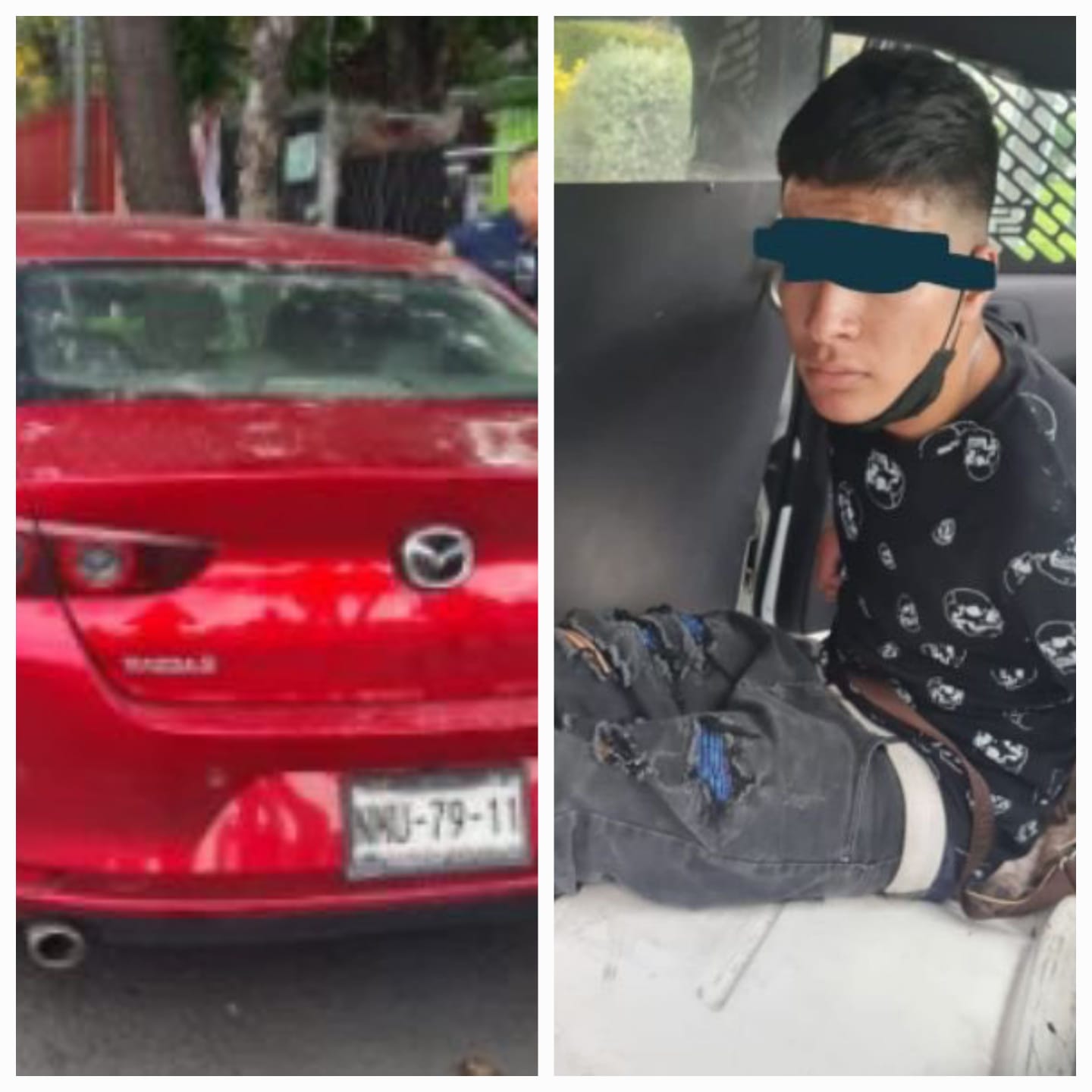 Montachoqueses detenido tras robo de auto en Tlalnepantla, Edomex / VIDEO