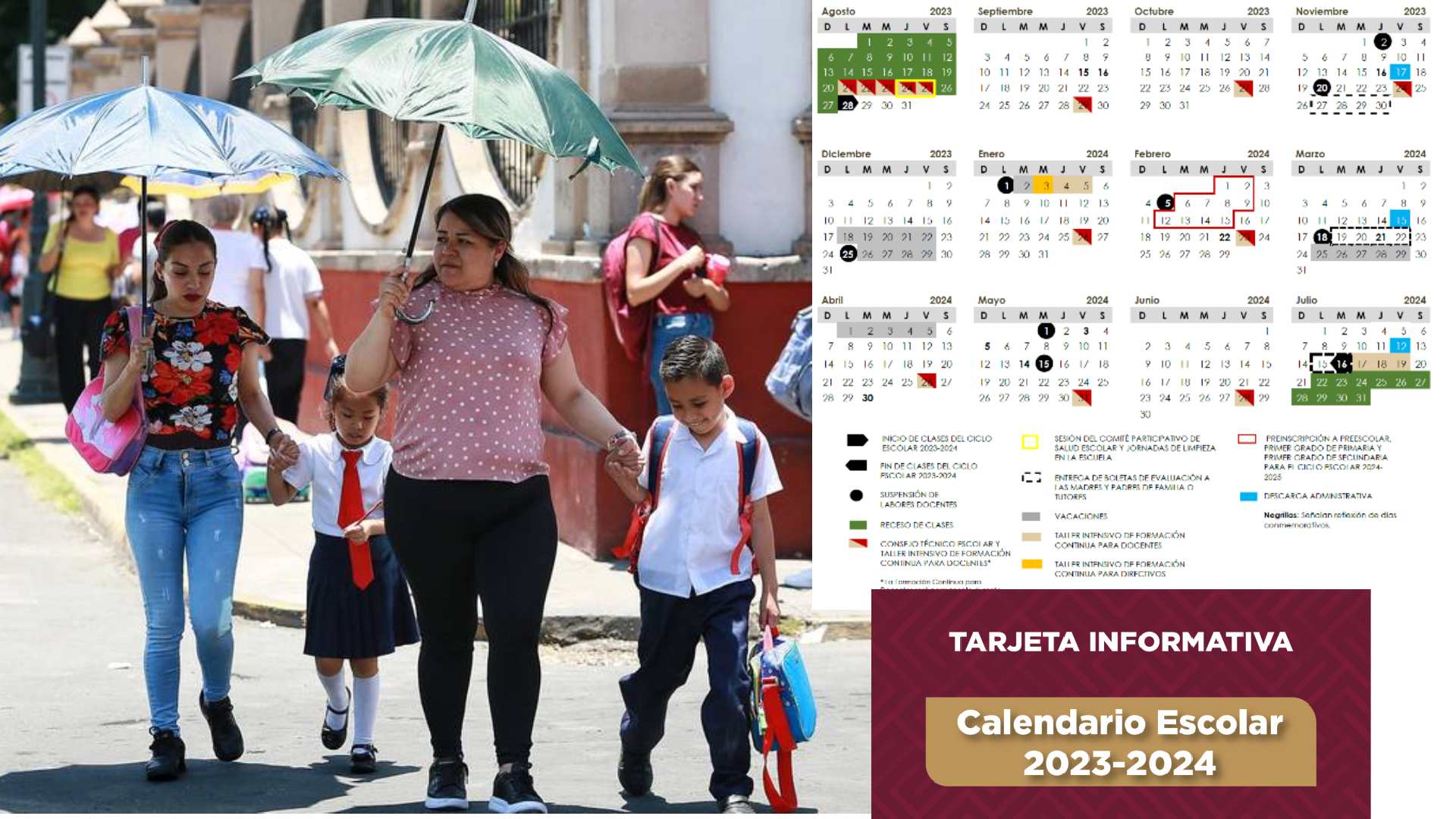Calendario Escolar 2023-2024: conoce cuando empieza y termina, los días festivos y las vacaciones.