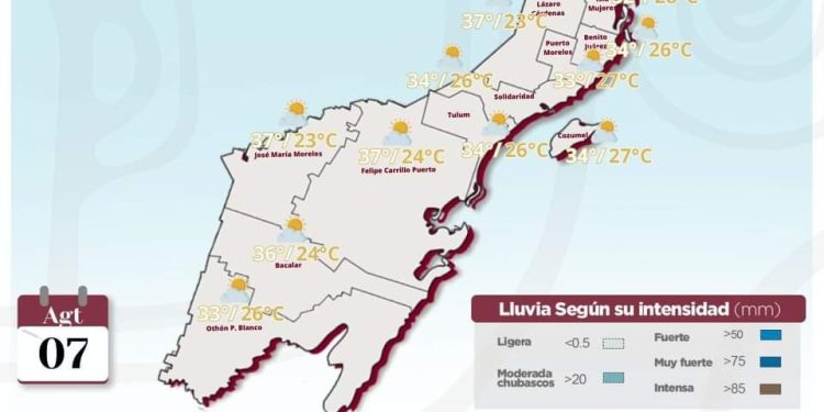 Clima De Quintana Roo Hoy 07 De Agosto Del 2023 6238