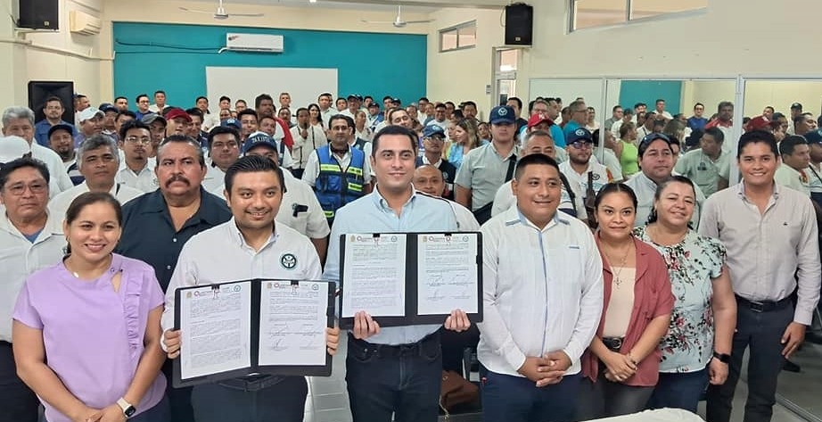 director general se formalizó un convenio de colaboración con el Sindicato de Choferes de Automóviles de Alquiler y Similares del Caribe “Lázaro Cárdenas del Río” 