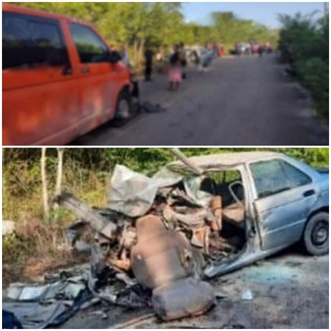 Dos jóvenes pierden vida en brutal choque Tepich-San Ramón, en Felipe Carrillo Puerto