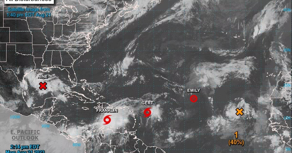 Tormentas tropicales Emily, Franklin y Gert en el Atlántico, ¿Cuál es su trayectoria?