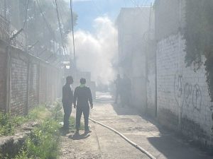 Los Bomberos de la estación Coyoacan sofocaron el incendio