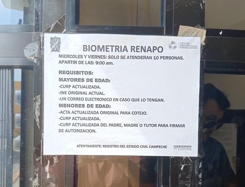 Algunos carmelitas no se encuentran convencidos de la CURP con datos biométricos