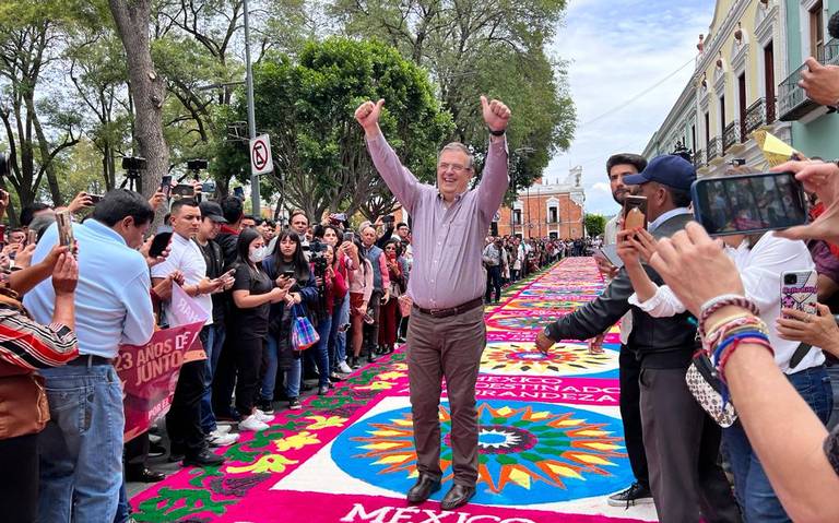 "El Camino de México" encabezado por Ebrard, llegó a Tlaxcala