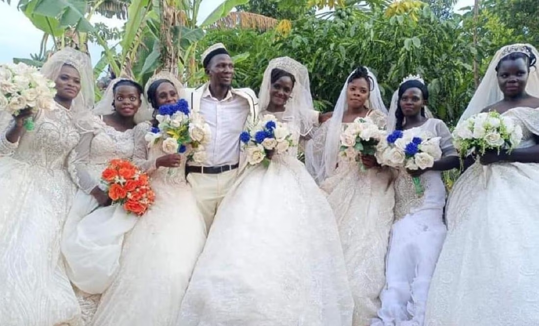 Un hombre se casa con 7 mujeres