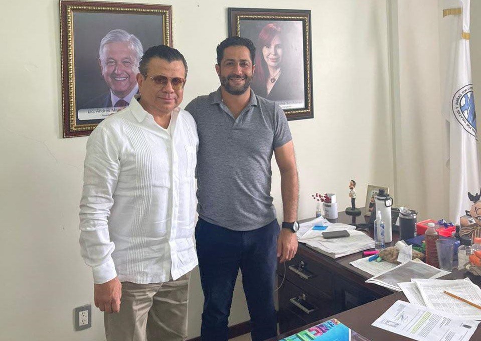 Kidnie de la Cruz se reunió de manera personal con el presidente municipal del Carmen, Pablo Gutiérrez Lazarus