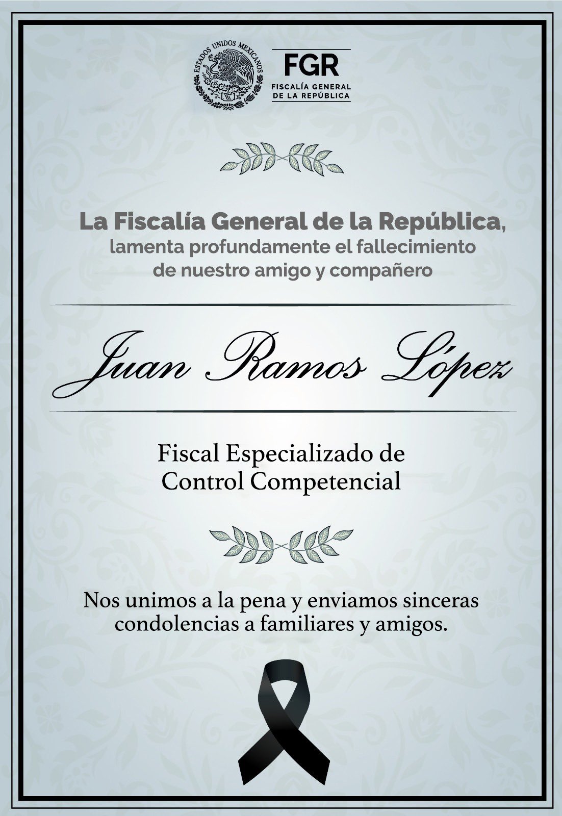 MUERE FISCAL JUAN RAMOS