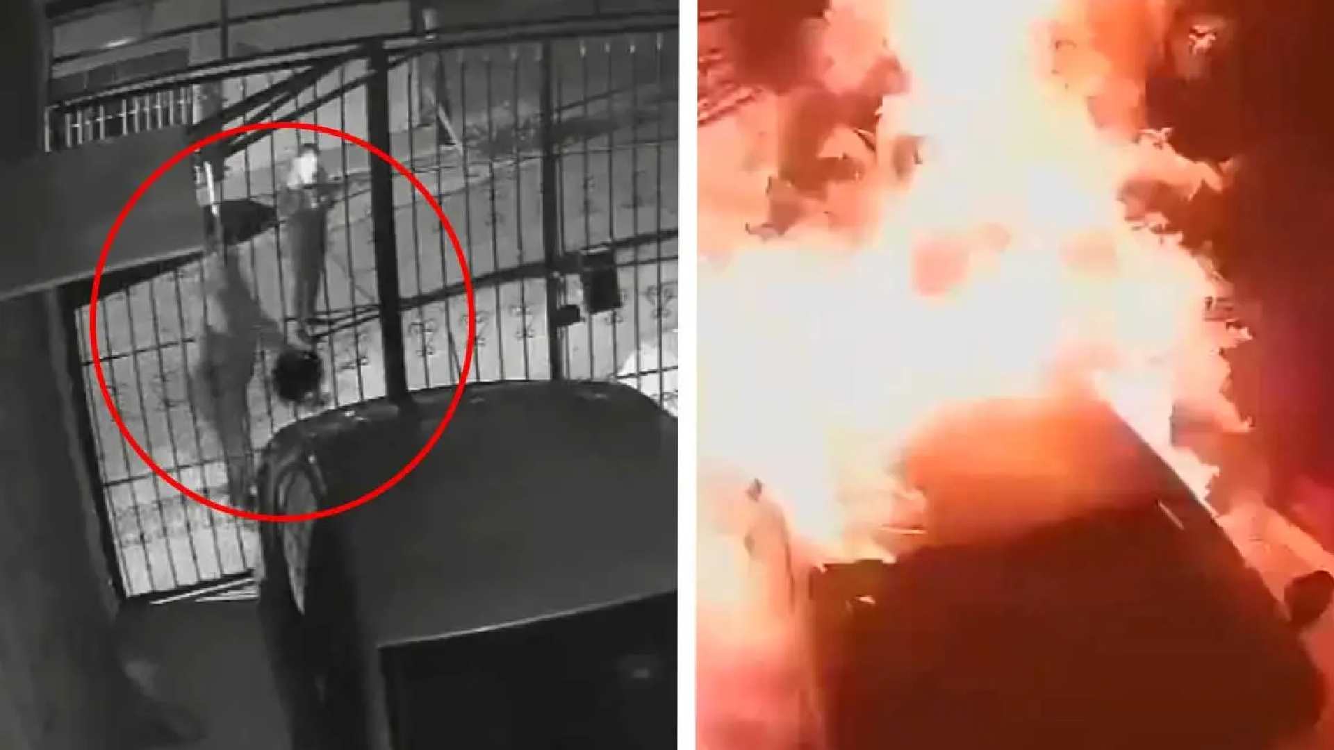 Video: Mujeres en venganza incendian un auto de propietaria que no las dejó estacionarse frente a su cochera