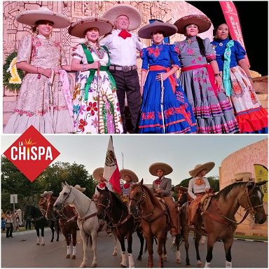 Tradicional desfile del Día Nacional del Charro en Yucatán, Escaramuzas y charros engalanan el paseo de Montejo