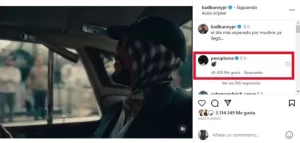 Esta es la foto que subió Bad Bunny en su Instagram y fue comentada por Peso Pluma. 
