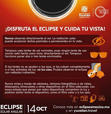 Recomendaciones para disfrutar del eclipse solar anular y preservar su salud visual