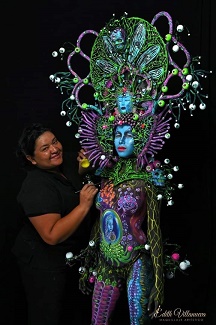 Orgullo Yucateco: Artista Yucateca del Body Paint en el Top 3 internacional