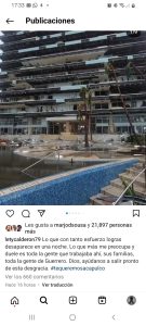 Esta es su publicación de la actriz Leticia Calderón en su Instagram donde se muestra como quedó el edificio donde estaba su departamento tras el paso de Otis.