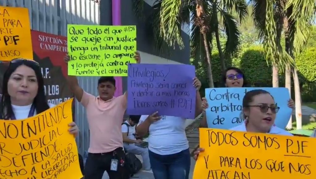 Se suman trabajadores del Poder Judicial de la Federación de Ciudad del Carmen al paro nacional