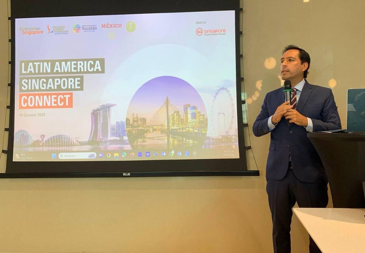 El Gobernador Mauricio Vila Dosal destaca las ventajas competitivas de Yucatán ante empresarios de Singapur