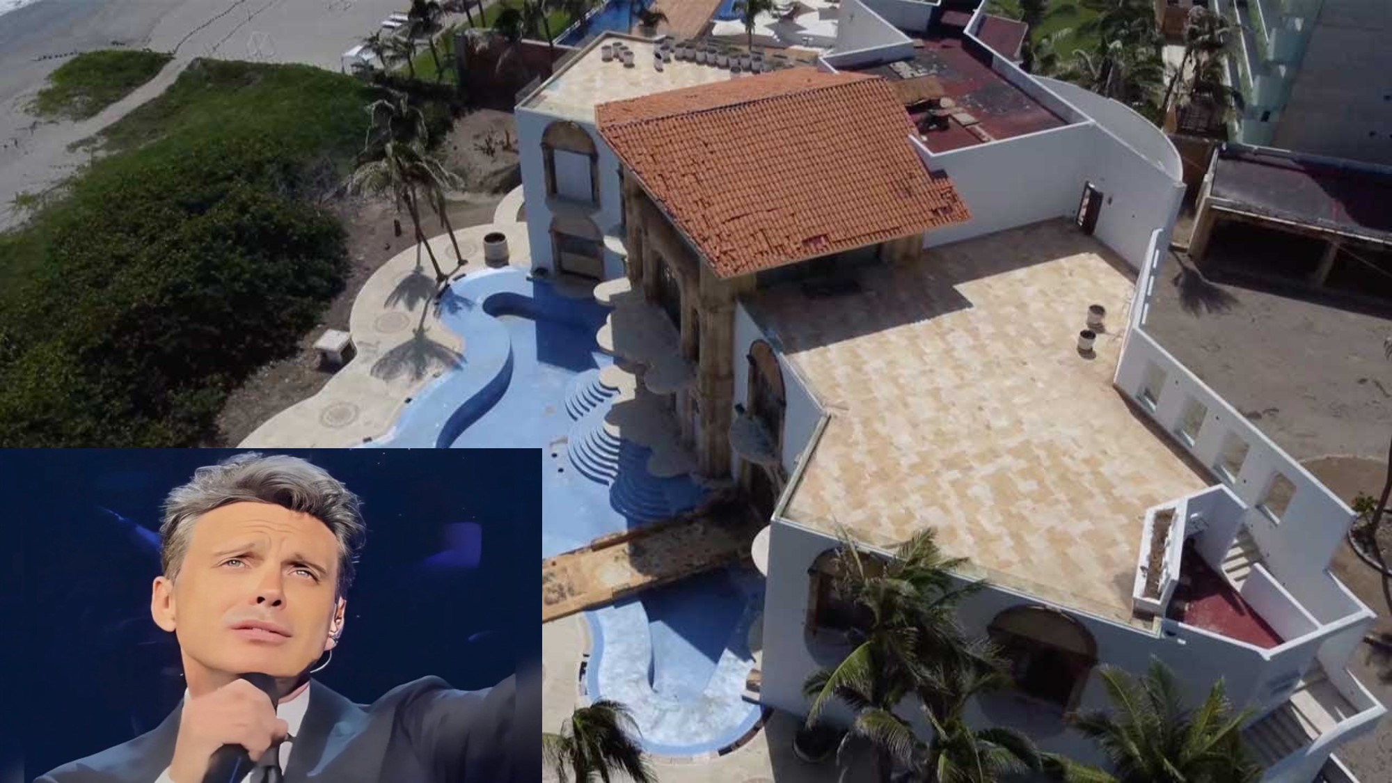Imágenes de la casa de Luis Miguel en Acapulco tras el paso del huracán Otis