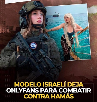 Modelo Natalia Fadeev deja OnlyFans y va a la guerra contra Hamás