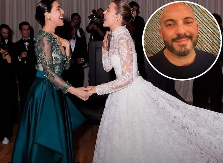 David Salomón diseñador yucateco vistió a Stephanie Salas para la boda de su hija.