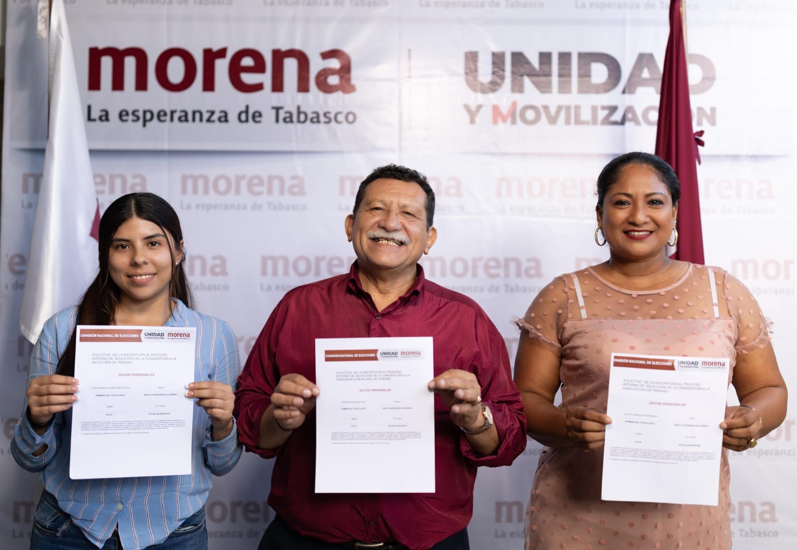 Se registran aspirantes a diputados locales y presidentes municipales por Morena en Tabasco