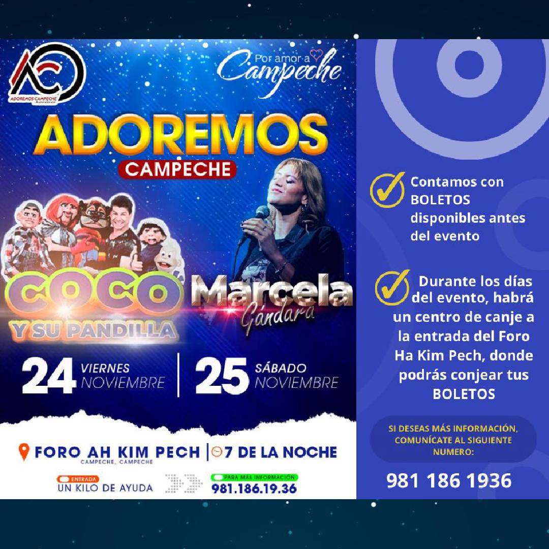 Mega festival de música cristiana Adoremos Campeche presenta destacados artistas internacionales