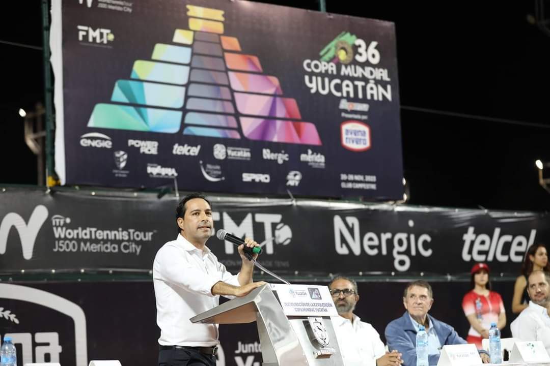 La Copa Mundial Yucatán de Tenis 2023 fue inaugurado por el Gobernador Mauricio Vila Dosal.