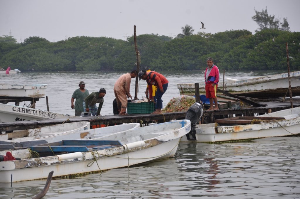 Mal tiempo paralizó la pesca ribereña en Ciudad del Carmen