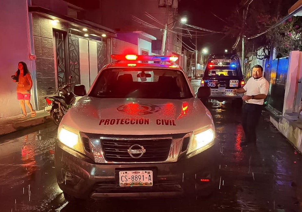 Primer accidente con luces navideñas en Ciudad del Carmen