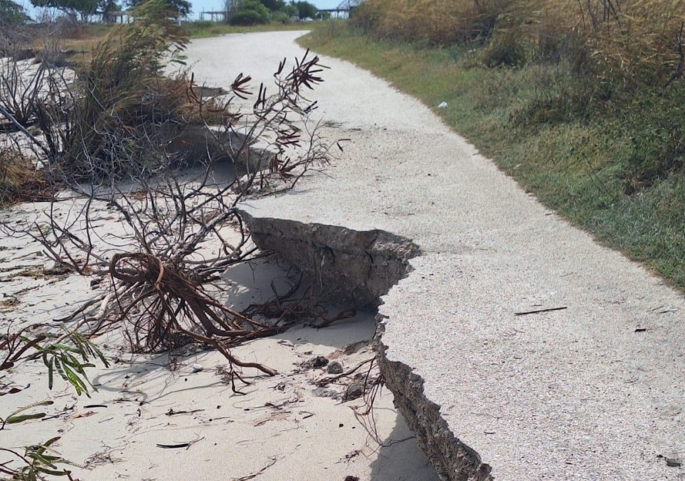 Se agrava la erosión de la playa en Punta San Julián de Ciudad del Carmen
