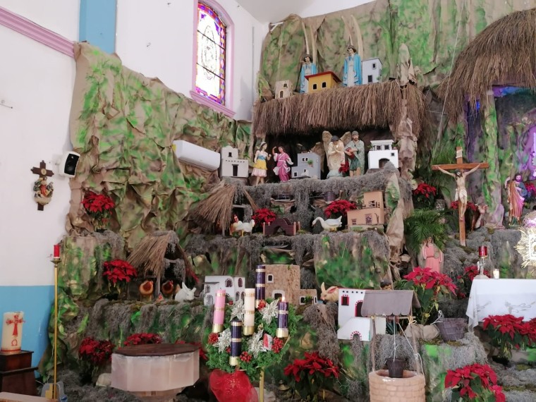 Enorme nacimiento del Niño Jesús en la parroquia de Nuestra Señora de la Asunción: En Ciudad del Carmen