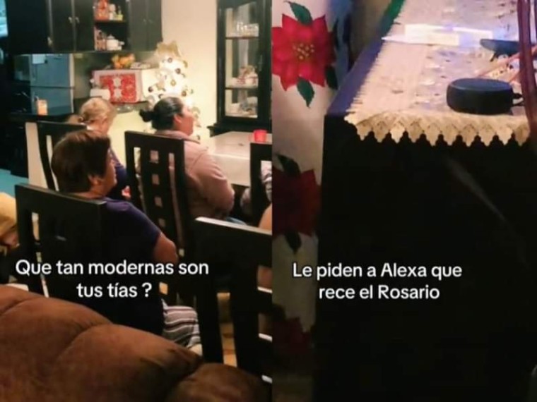 VIDEO: Alexa ayuda a rezar el Santo Rosario a un grupo de tías.