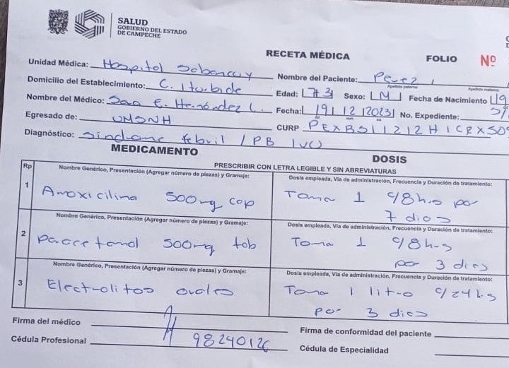 No hay medicamentos en el Hospital de Sabancuy