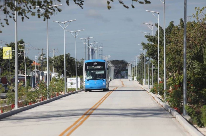 Inicia operaciones la ruta “Mejorada- La Plancha-Kanasín” del Ie-tram