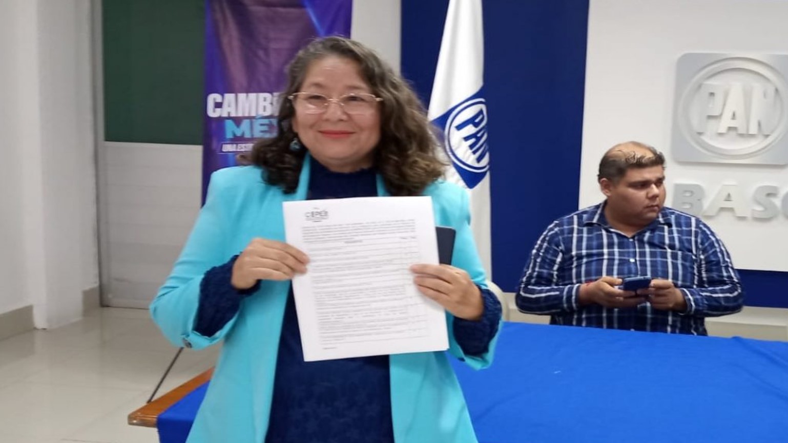 Silvia Beatriz Cano se registró como aspirante a la candidatura del PAN a la gubernatura de Tabasco