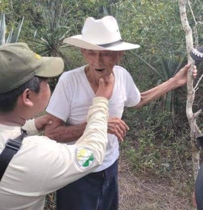 Exitoso rescate del abuelito con Alzheimer que se perdió en el monte