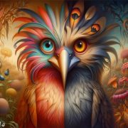 Un ave mitad hembra mitad macho